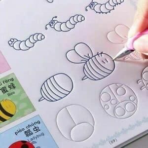 4 copy Magic Practice book for Kids - The Print Handwiriting Workbook-Reusable Writing Practice Book (Multi Magic Practice Book) Pack of 2